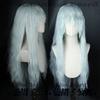 Griffith Cosplay Wig Silver White Mixed Blue Curly Wavy 70cm Long Heat Resistant Synthetic Hair Wigs + Wig Cap