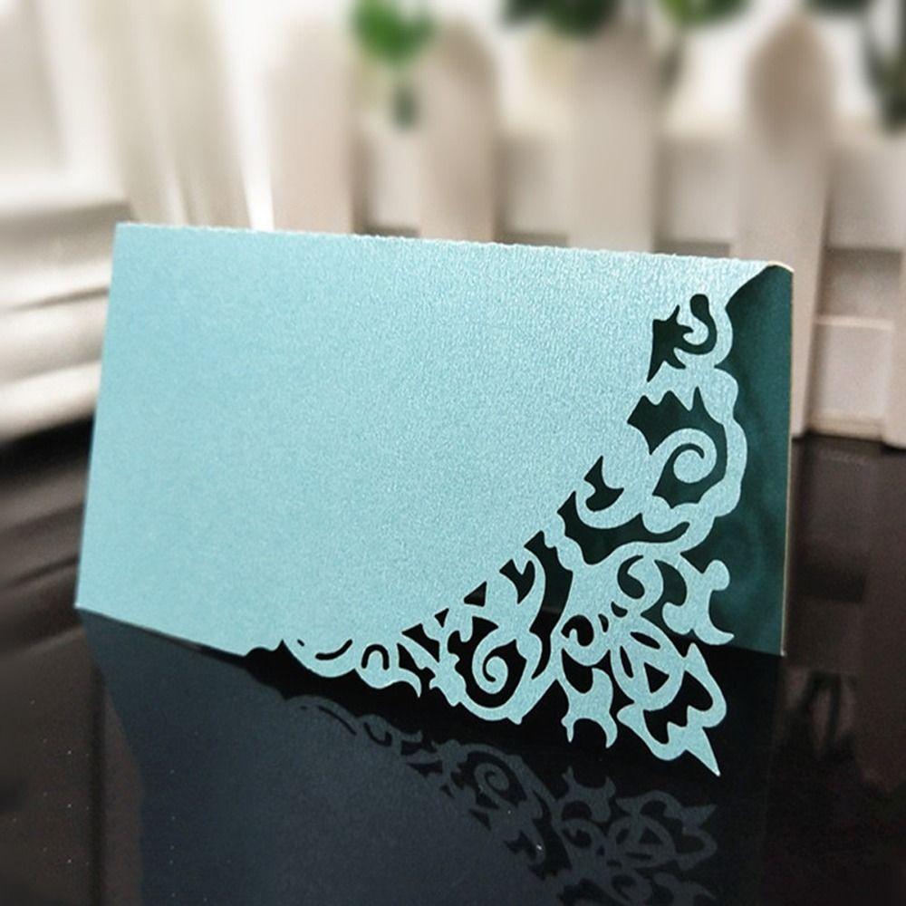 10pcs Laser Cut Seat Card Paper Seating Number Card Wedding Table Place Cards Banquet Tables