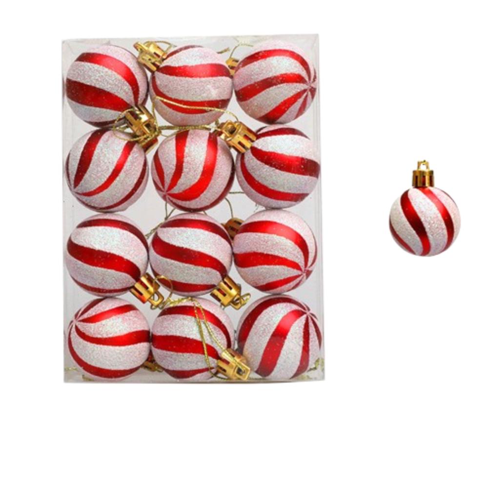 Shatterproof Painted Christmas Ball 4/6cm Xmas Tree Decoration  Merry Christmas Tree Decor