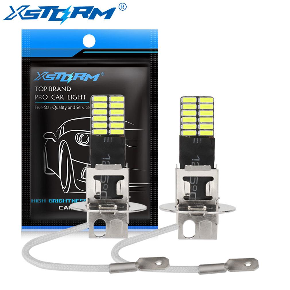 2шт H1 H3 светодиодные противотуманные фары лампы 6000K белые супер яркие высокой мощности автомобильные DRL авто лампы