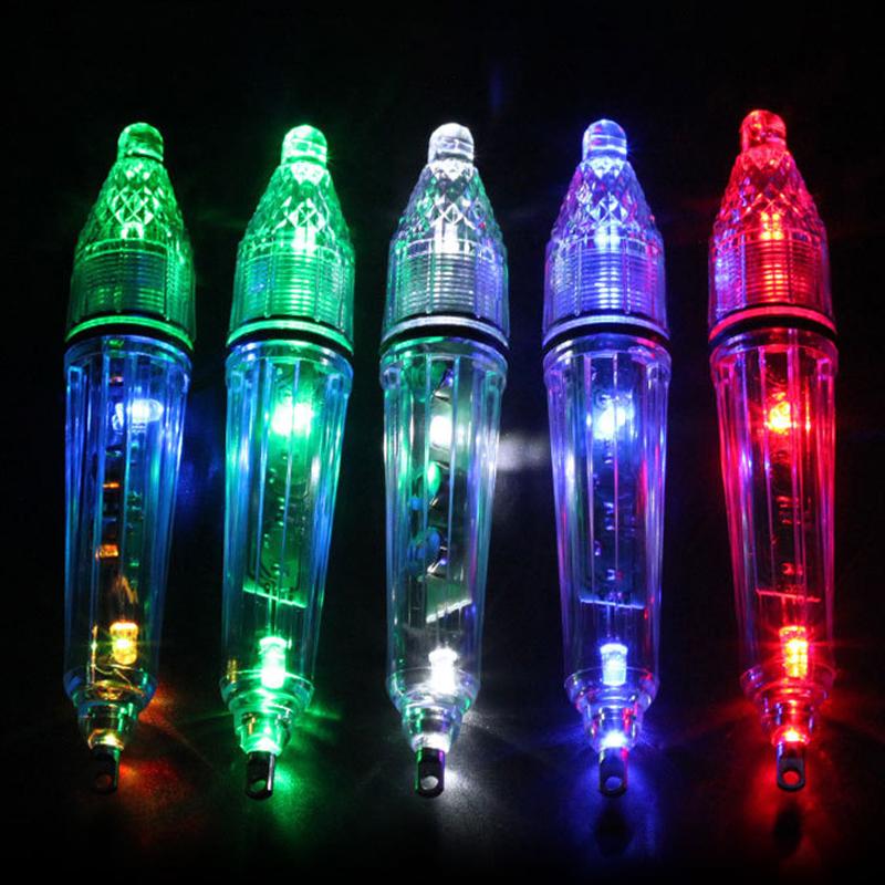 Waterproof Deep Drop Underwater Fish Attracting Lure LED Night Fishing Fishing Lamp 12CM Bait Transparent for 300M Under Water