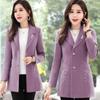 Women's Winter Plus Size Waisted Tweed Coat Office Business Casual Standing Collar Jacket Warm Coat