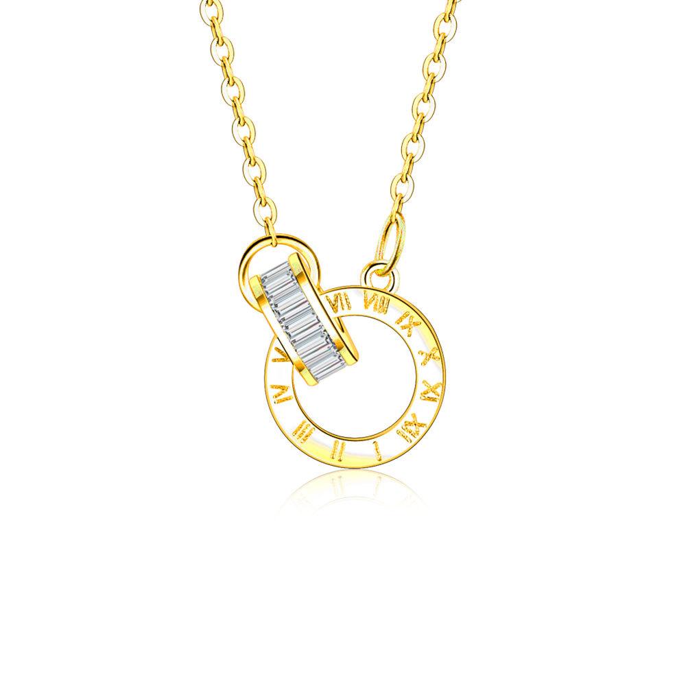 Романтичный элегантный комплект из кольца с римскими цифрами, браслета, женской универсальной цепочки на ключицу, ювелирных изделий Love Hand