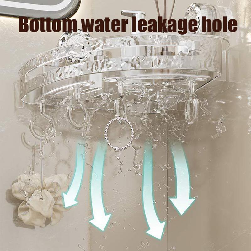 Угловая полка для хранения в ванной комнате Настенная полка Полка для хранения шампуня Держатель для косметики Органайзер без перфоратора Аксессуары для ванной комнаты