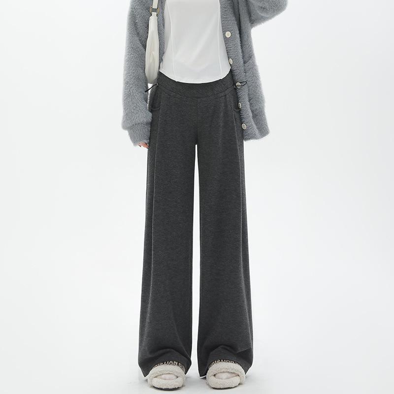 Корейские брюки для беременных с широкими штанинами: Поддержка живота, повседневный ретро-стиль, подходит для всех сезонов