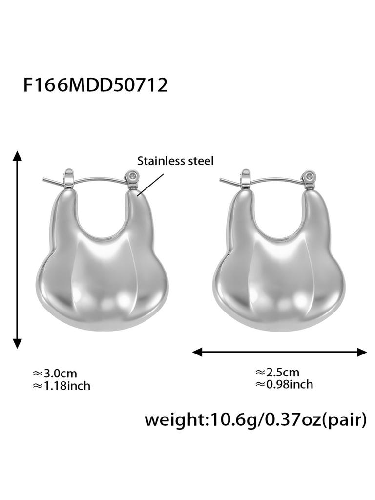 Винтажные массивные серьги-кольца из нержавеющей стали с 18-каратным золотым покрытием, водонепроницаемые, не тускнеющие, уникальные геометрические серьги для женщин