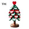 Festive Restaurant Accessory Christmas Tree Wooden Trivets, Durable Pine Wood Potholders with Storage Stand, Housewarming Gift for Kitchen Heat