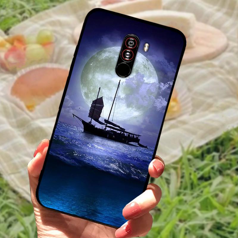 For Xiaomi Mi Pocophone F1 Case Cover PocoF1 Silicone Soft Marble Black Bumper Funda Coque for Xiaomi Poco F1 Poko Protective
