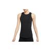 Solid Color Round Neck Sleeveless Vest Women Tops Black DQ5613-010