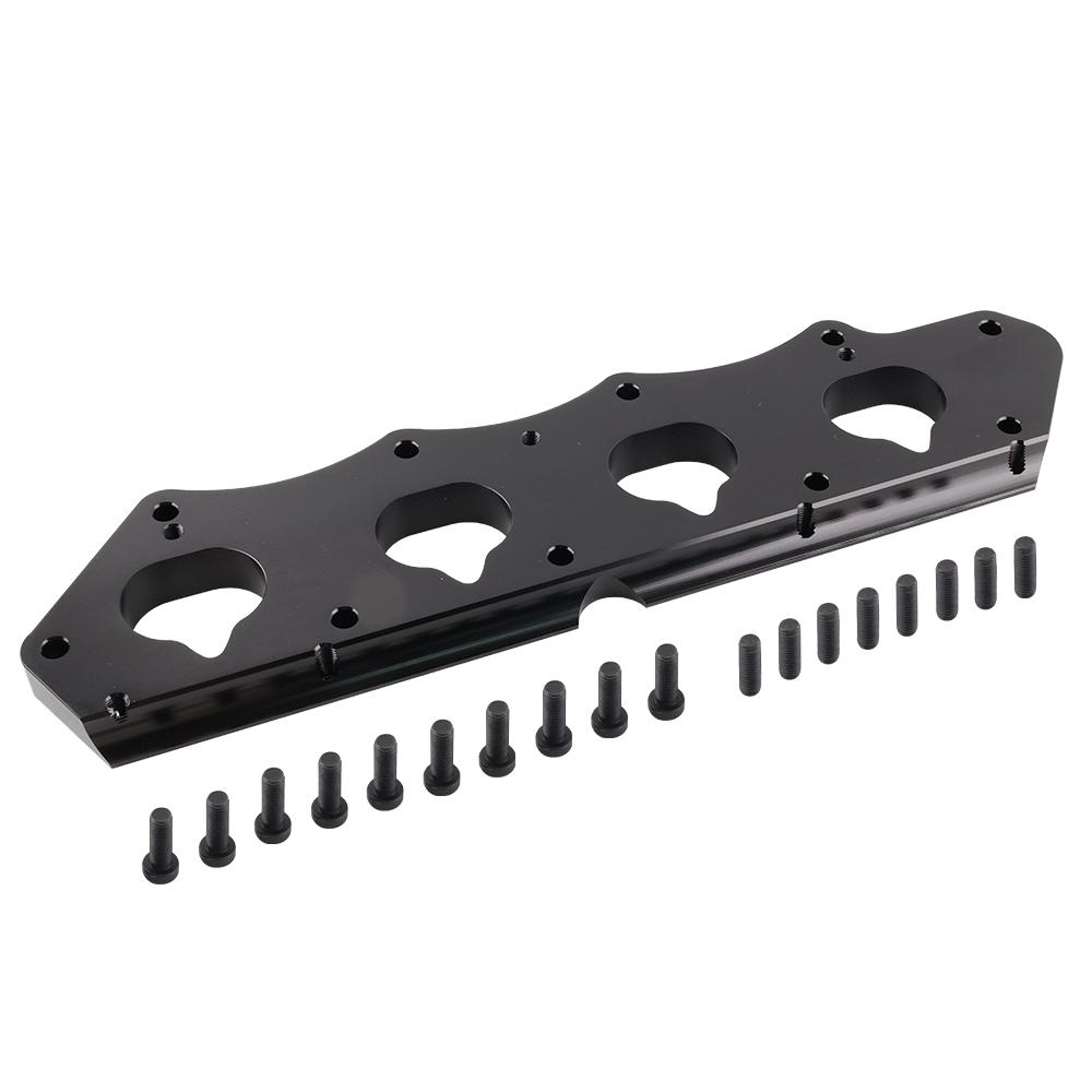 Series H to K Intake Manifold Adapter For Honda Acura Pro K-Series H2K K2H Black Silver Anodized