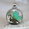 Jade-Winged Dragon Necklace, Dragon Jewelry Dragon Jewelry Dragon Wing Pendant Fantasy Art Jade Dragon Pendant