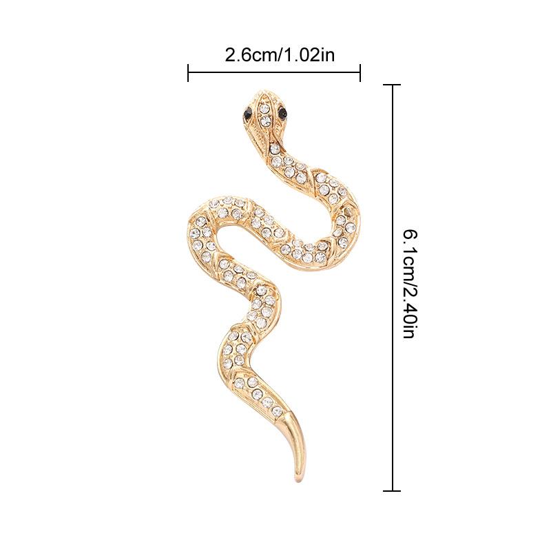 1 шт. булавки для воротника со стразами из цинкового сплава, подарочные украшения для вечеринок, аксессуары, брошь в виде змеи, винтажный значок на лацкан, роскошный зеленый унисекс