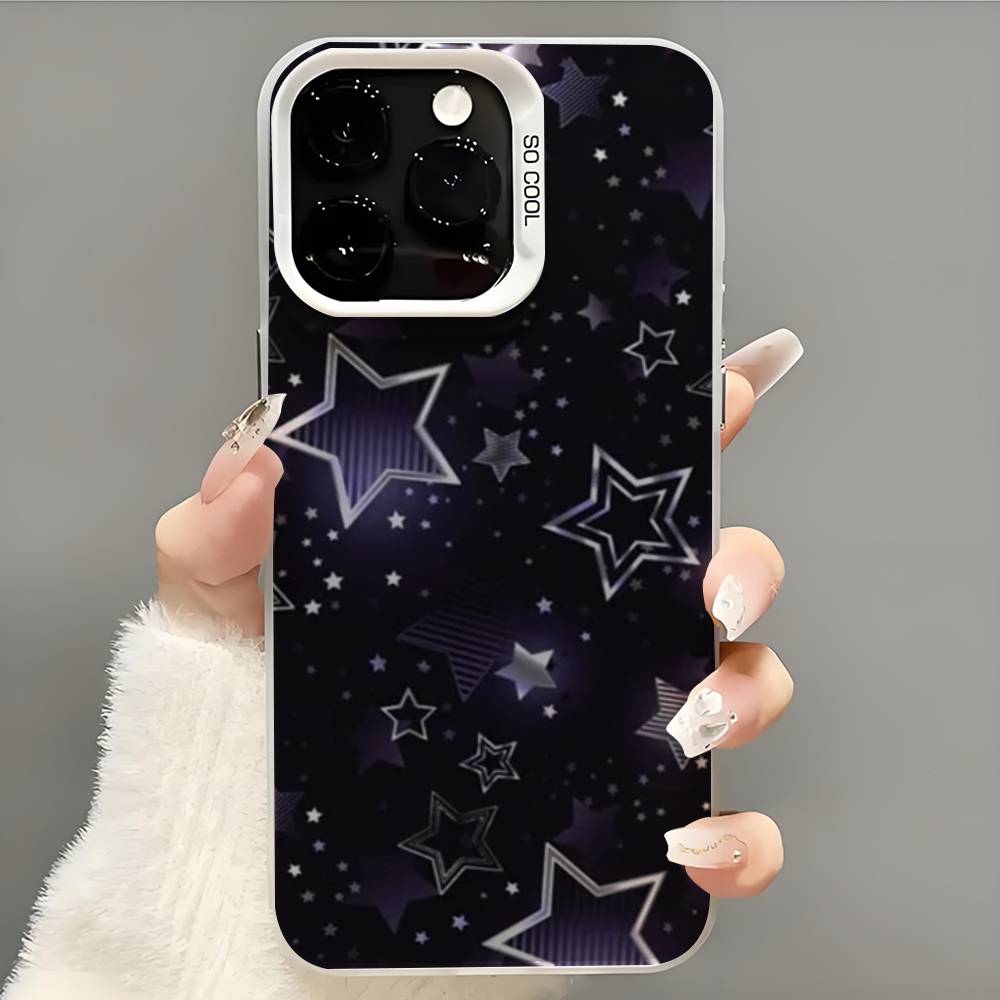 Милый корейский Ins Y2k Звезда Чехол для телефона Чехол для iPhone 14 16 15 11 12 13 Pro Max Mini Plus Ударопрочный чехол