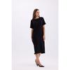 Women's Black Loose Long Daily Summer Knitted Dress