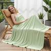 Ice Silk Material Cooling Blanket Skin-friendly Fabric Breathable Quilt  Home Office