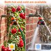 2 Way Hose Splitter Heavy Duty Metal Y Garden Hose Splitter with Shutoff Valves Outdoor Faucet Adapter 3/4 Inch GHT Water Hose C