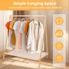 Wood Garment Rack Foldable Wardrobe Storage Rack Clothing Storage Organizer Shelves for Hanging Clothes Coats Skirts Shoes Bags