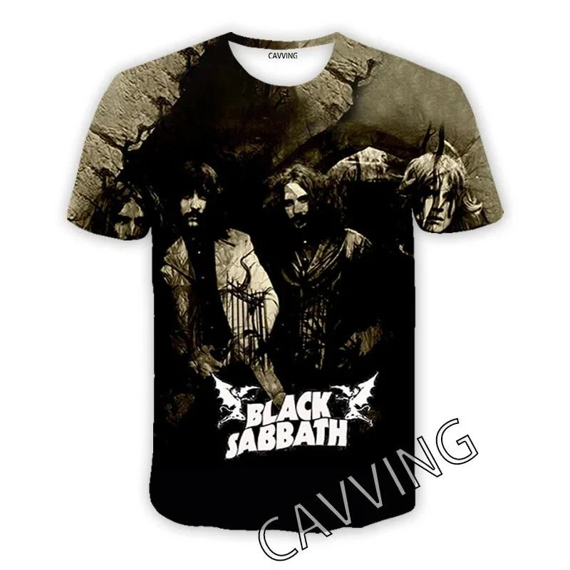 Повседневная футболка с круглым вырезом и коротким рукавом с 3D-принтом BLACK SABBATHE Rock Pattern для мужчин и женщин, летняя футболка в стиле хип-хоп