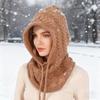 Женская вязаная шапка с текстурой косички, эластичная посадка, удобная, эластичная, теплая, утолщенная шапка, зимняя, для улицы, для повседневной носки