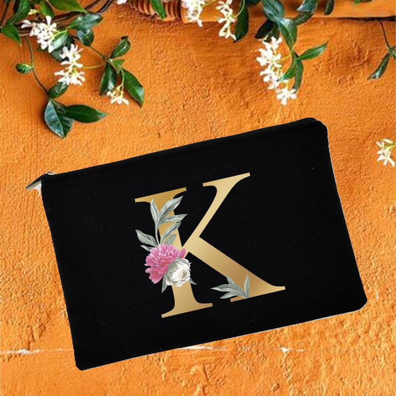 Косметички для подружки невесты с цветочным принтом алфавита, косметичка для свадебной вечеринки, косметичка, необходимые женские сумки-тоут, свадебные подарки