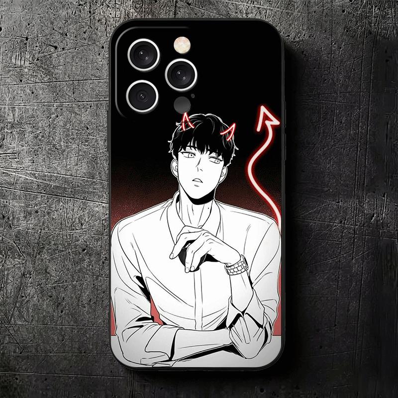 B-J A-Alex Аниме Мягкий Чехол для Телефона для iPhone 16 16E 17 Air 15 Pro Max 14 Plus 13 Mini 11 12 7 Черная Крышка Задняя Панель