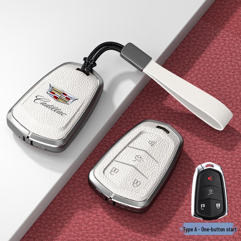 Кожаный чехол для ключа для Cadillac XT5/CT6/XT4/XTS и ATSL – Унисекс-дизайн с пряжкой