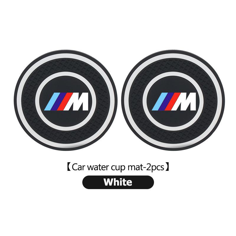 For BMW 2pcs Silicone Car Anti-Slip Water Cup Pads Durable Car Cup Holder Mat Performance X1 X3 X5 E39 E46 E90 F20 E60 F30 M3 M5