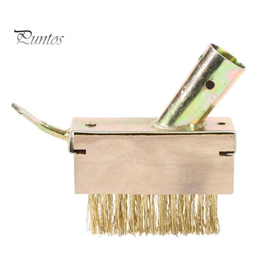 Crevice Weeding Brush Head Brass Wire Bristle 2-in-1 Weed Moss Remover Tool Manual Crack Weeder for Block Paving Patio Stone Edging