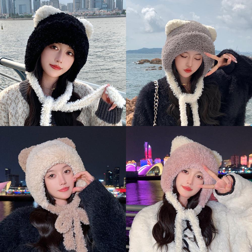 Winter Plush Cat Ear Hat With Warmth For Girls And Teens
