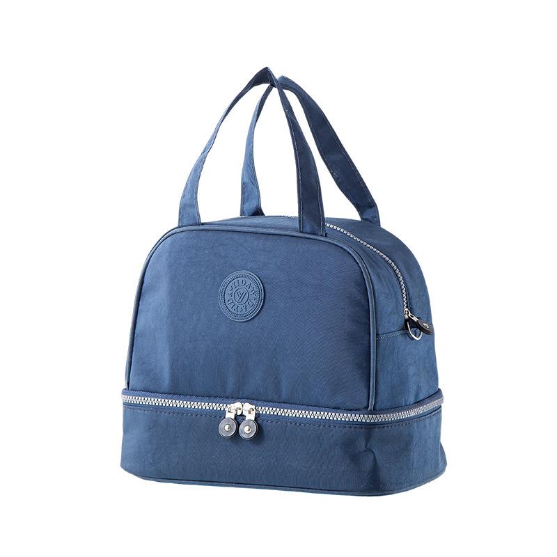 Portable Double Layer Lunch Bag Large Capacity Food Insulated Thermal Box Women Kids Picnic Cooler Tote Dinner Bento Container