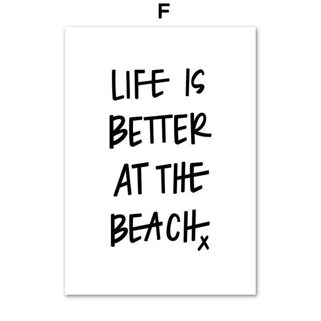 Landscape Art Canvas Painting Nordic Posters Sea Bridge Reed Beach Sailboat Quote And Prints Wall Pictures For Living Room Decor