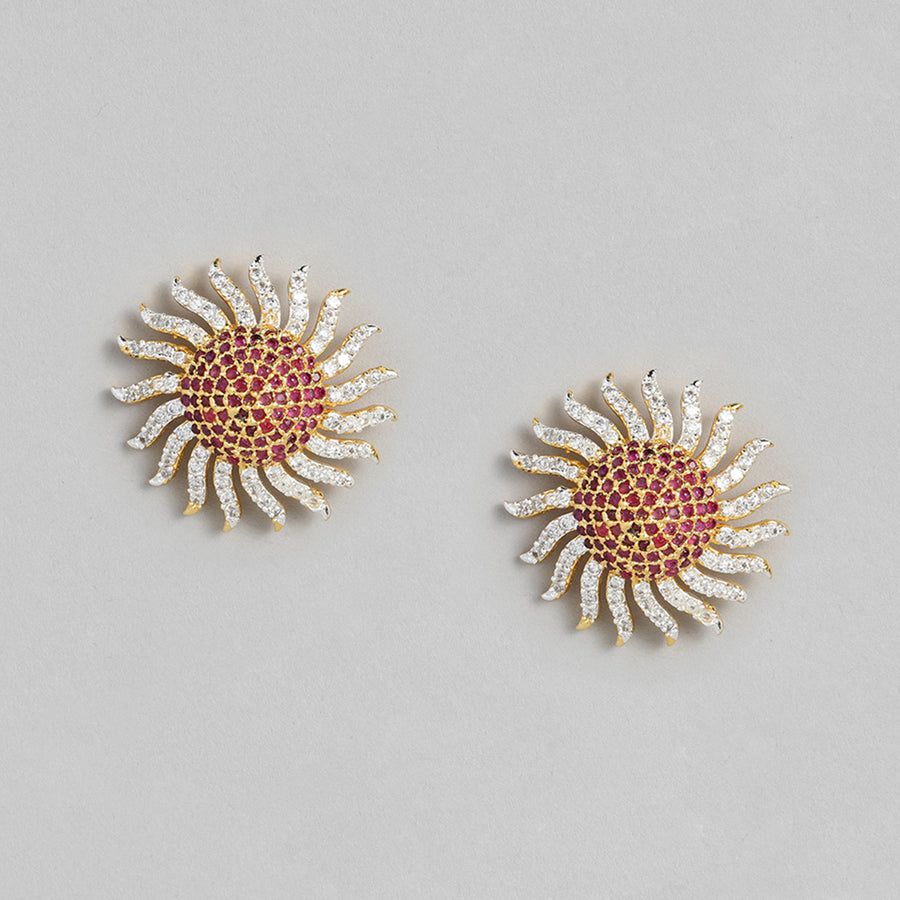 Комплект дизайнерского ожерелья Estele с позолоченным CZ Sunshine для женщин