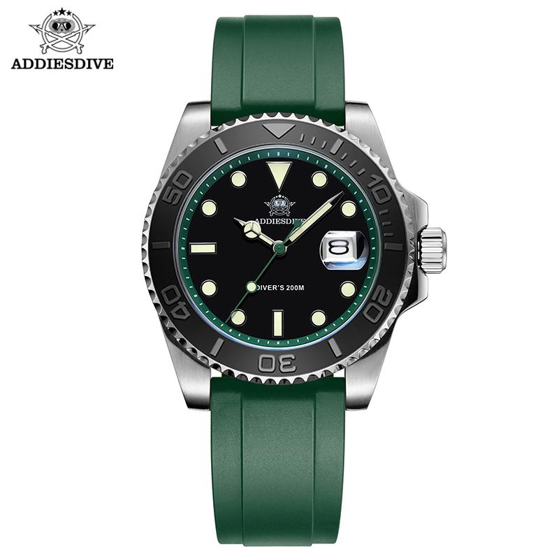 ADDIESDIVE Watch For Men 41mm Luxury Diver Quartz Watch Waterproof 200m Diving Sport Stainless Steel Luminous Men's Watches New
