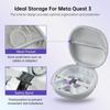 Carrying Case, Hard Bag for Meta Quest 3 Accessories/Pro VR Headset with Elite Strap, Touch Controllers and Other VR Accessories, Large Space