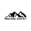 LYKX ONE LIFE LIVE IT ! Off Road Mountain Silhouette Car Sticker Vinyl Decals for Accessories Window