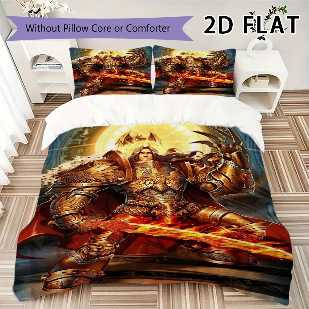 Imperium of Man Pattern Bedding uilt Set uilt Cover Pillowcase Home Decoration Birthday Gift (1 * duvet cover + 2 * pillowcase without core)