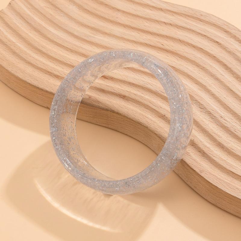 Exaggeration Vintage Acrylic Bracelet for Women 3cm Width Irregular Colorful Vague Dyeing Round Bangle Bracelets Women's Jewelry