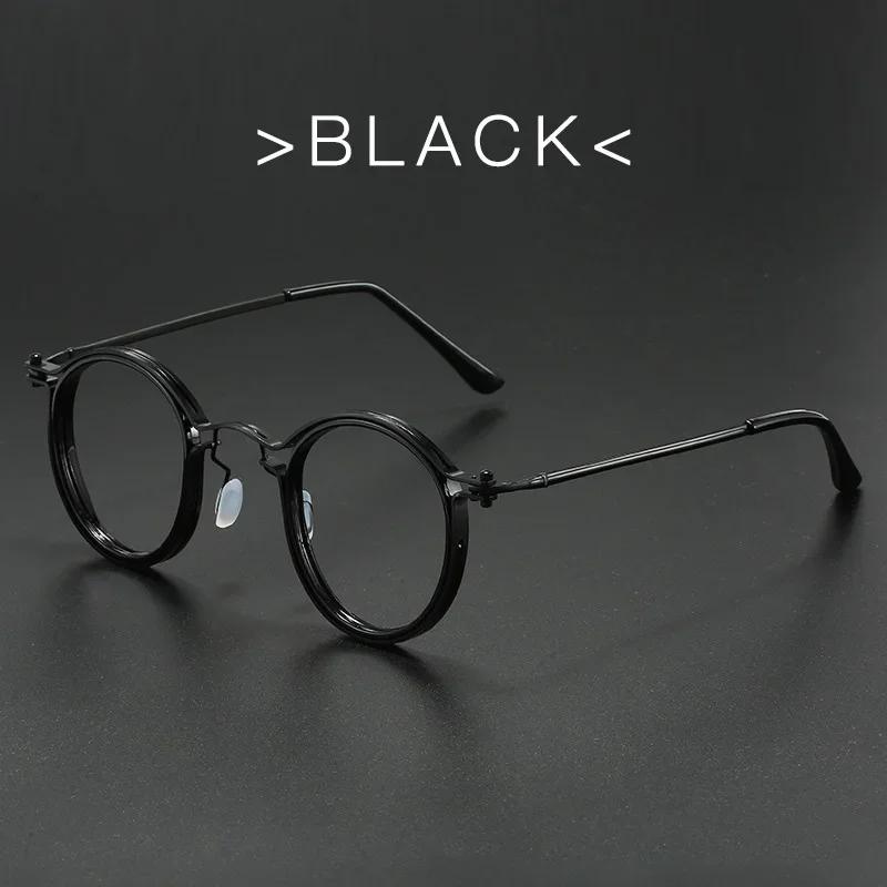 New Retro Men'S Anti-Blue Light Reading Glasses Women'S Classic Round Frame Glasses Transparent Lens Presbyopia Glasses