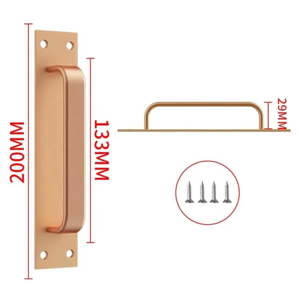 Ручка для раздвижной двери амбара, фурнитура для шкафа, дверная ручка, фурнитура для мебели из алюминиевого сплава для межкомнатных дверей