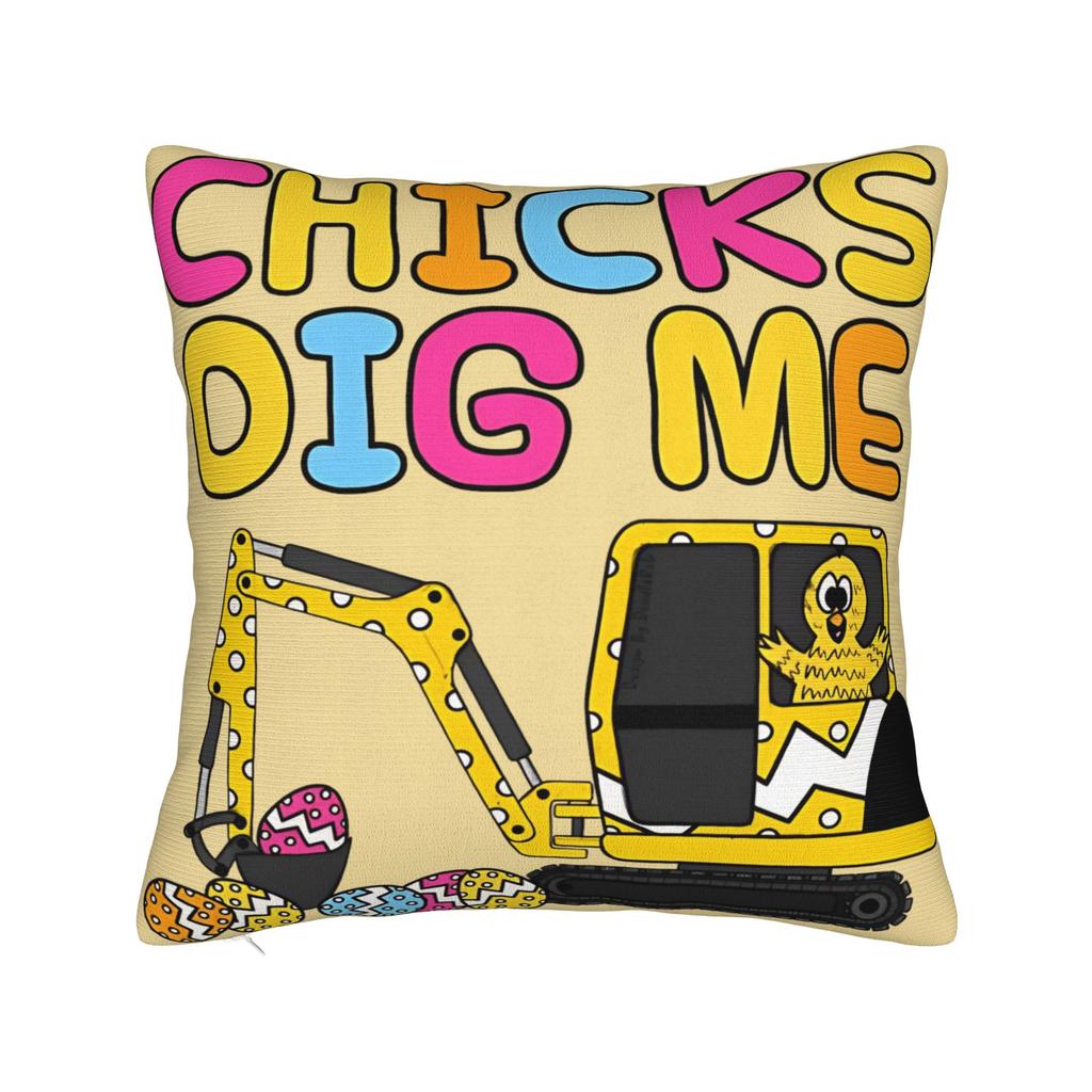 Easter Chicks Dig Me Pillow Cover Comfy Cushion Cover Fashion Pillow Case For Couch Sofa Bedroom