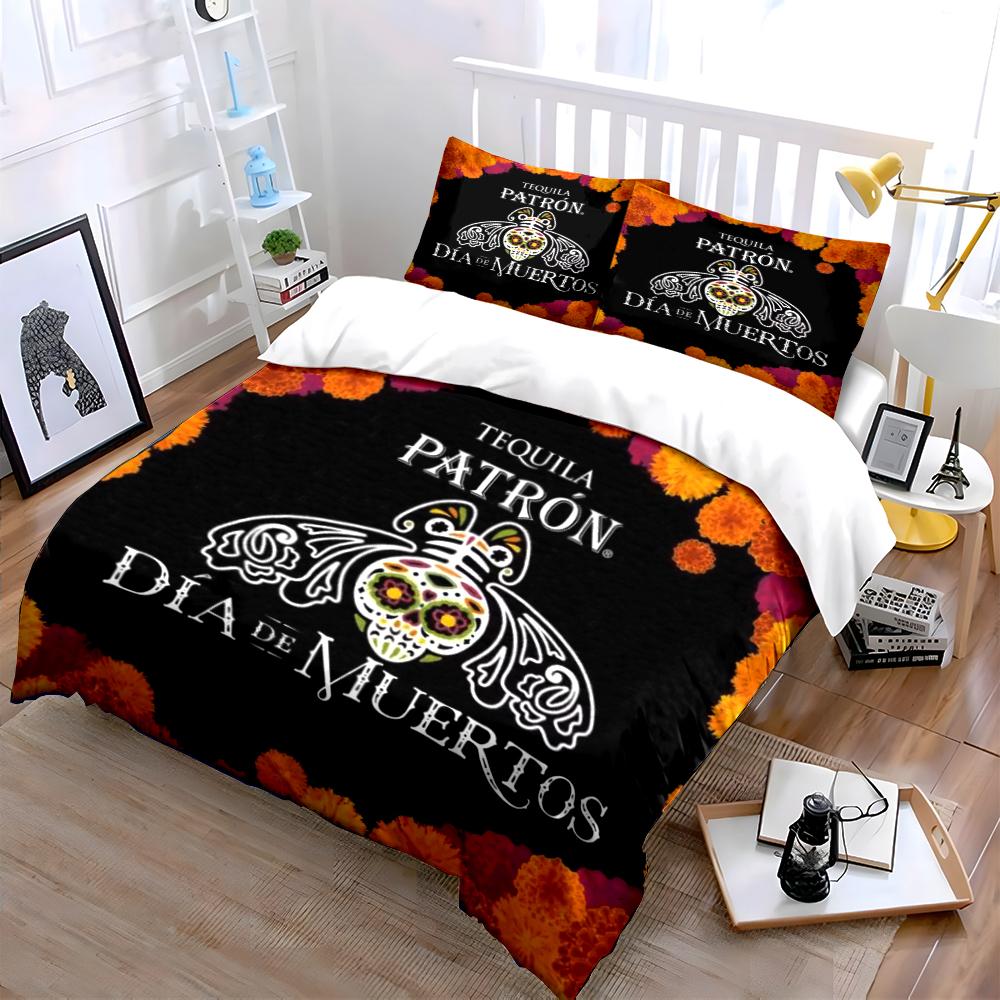 Dia de Muertos Pattern Bedding Set Bedding set (1 duvet cover, 2 pillowcases, duvet not included)