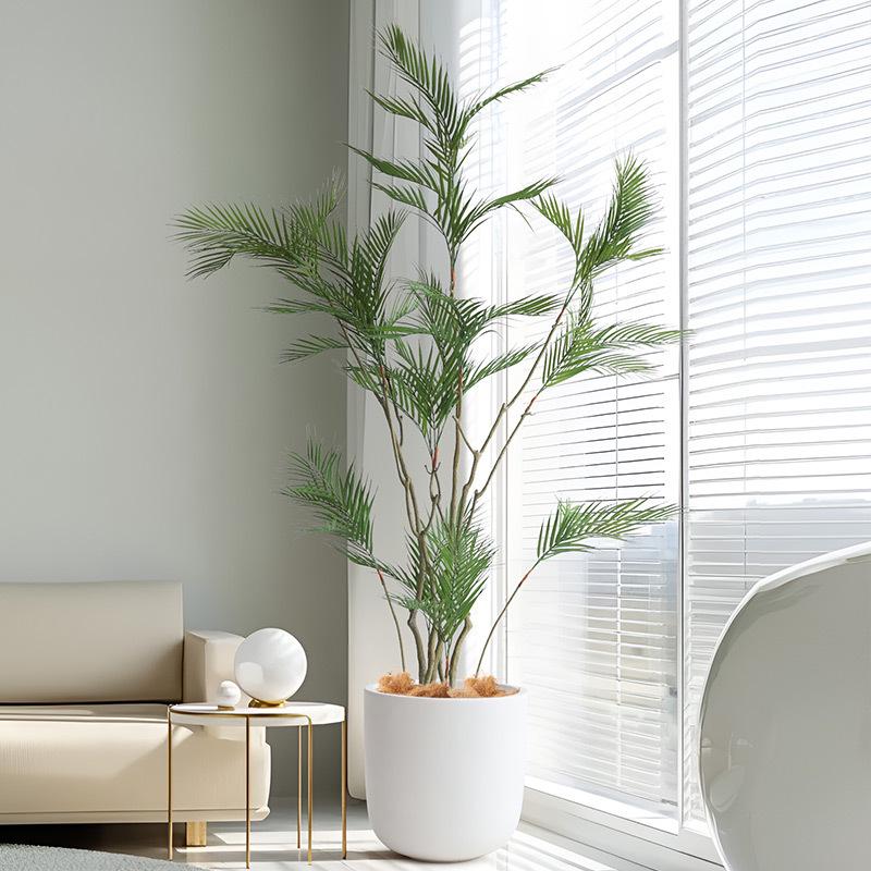Nordic Phoenix Bamboo Indoor Decorative Potted Plant - Large Artificial Greenery for Living Room or Office