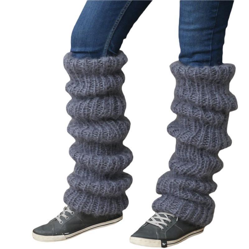 European and American Mohair Long Tube Pile Socks for Women, Fashionable and Casual Y2K Knitted Pile Socks Set