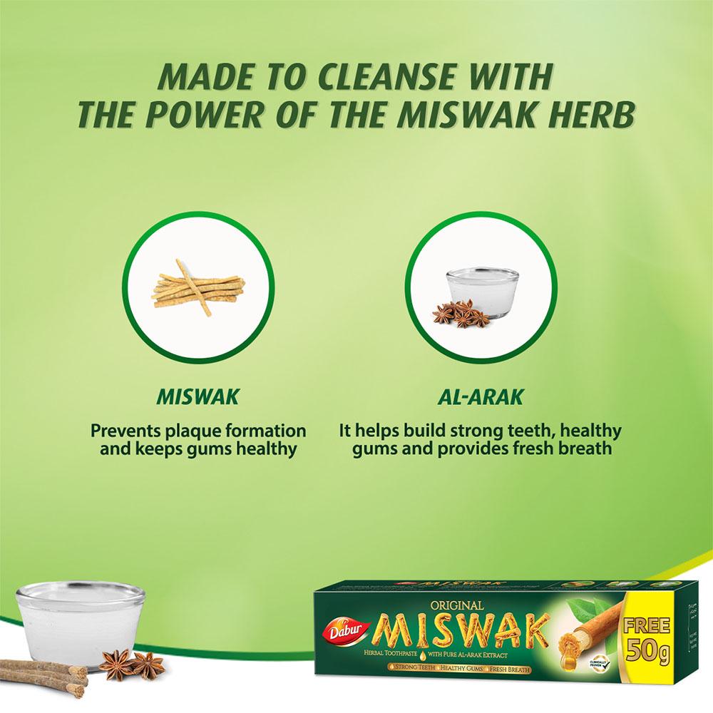 Оригинальная травяная зубная паста Мисвак Дабур