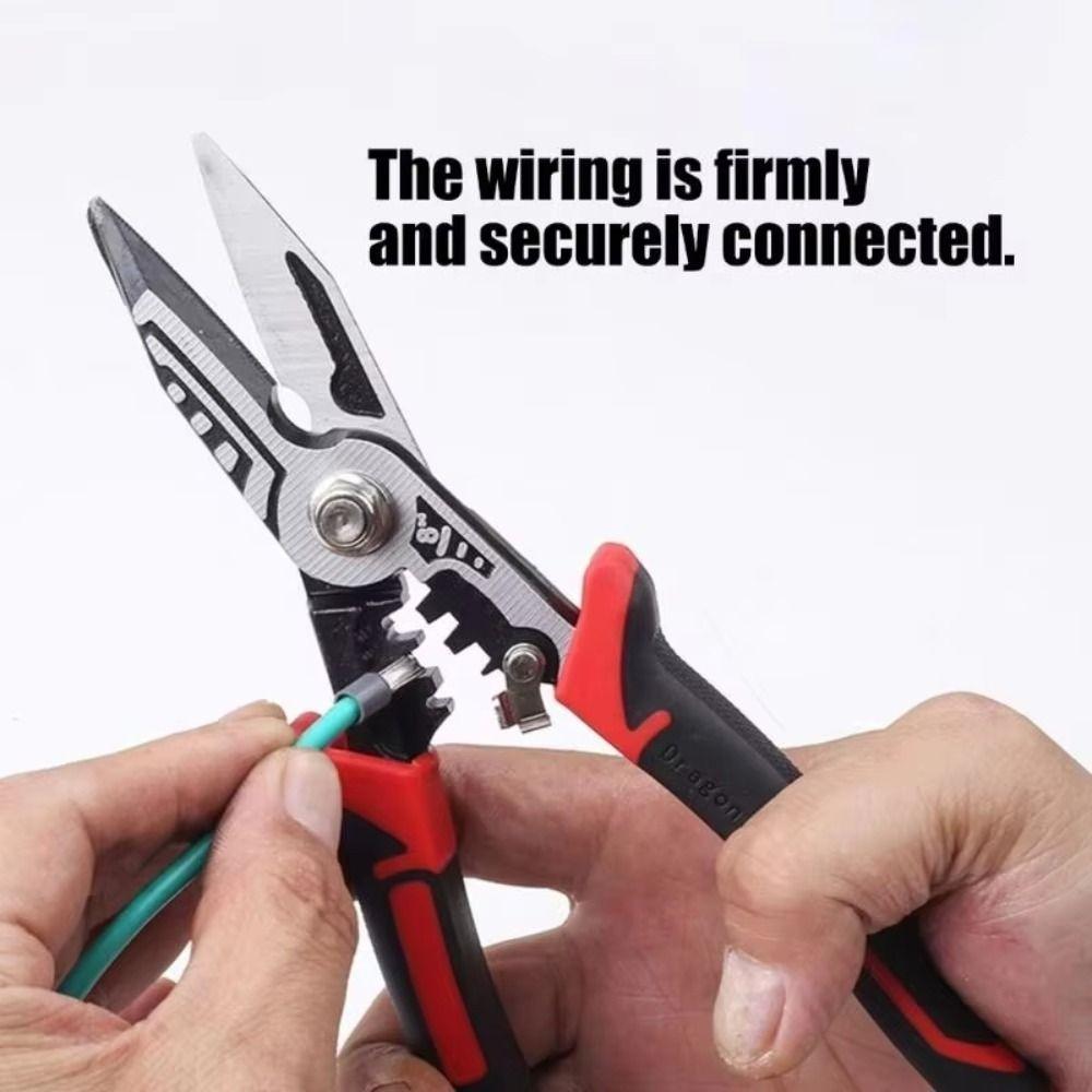 Professional Grade Metal Sheet Shear Anti Slip Handle Wire Cutters Wire Stripping Pliers Linesman