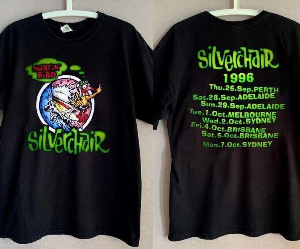 Vintage Silverchair Tour Surfin' Bird 1996 World Tour T-Shirt For Fans