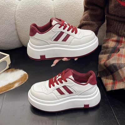 Женские туфли на платформе весна-осень повседневные кроссовки из кожи в стиле пэчворк для девочек на толстой подошве из вулканизированной кожи женские туфли Chaussure Femme