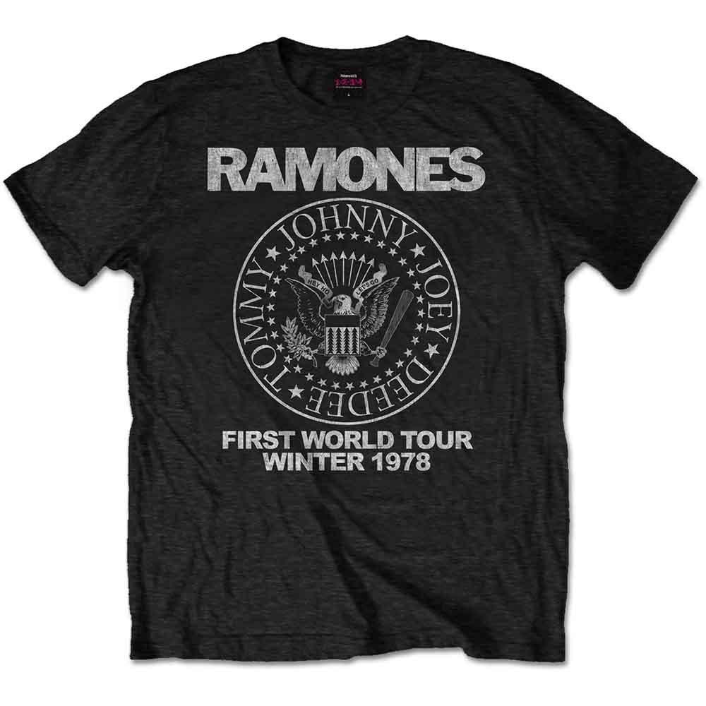 Ramones First World Tour 78 Tshirt Unisexs