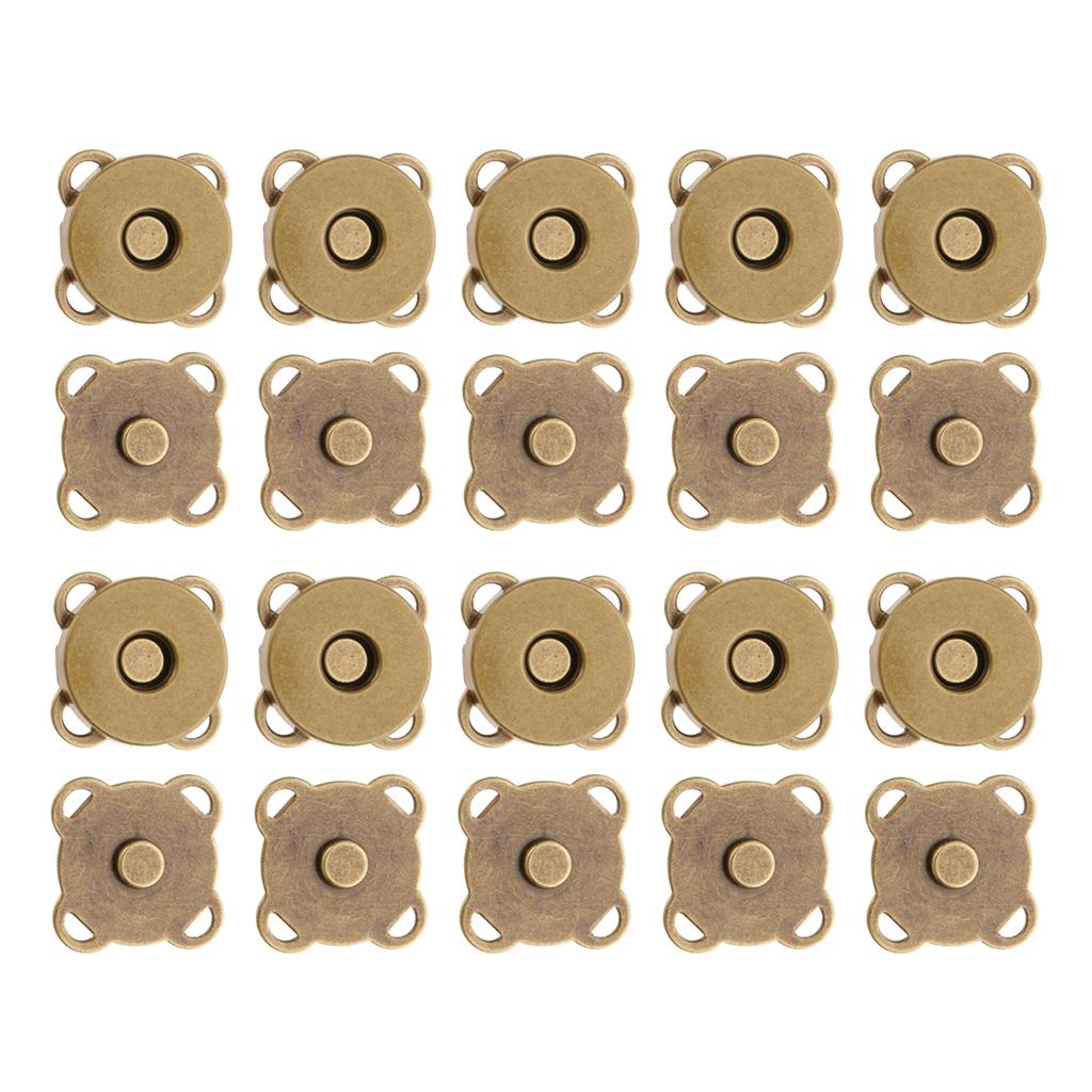 Магнитные застёжки для сумок диаметром 18 мм, 10 штук в наборе