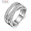 Fashion Ring Crystal from Austrian Party Luxury Luxury Bridal Jewelry 925 Sterling Silver Wedding Engagement Ring